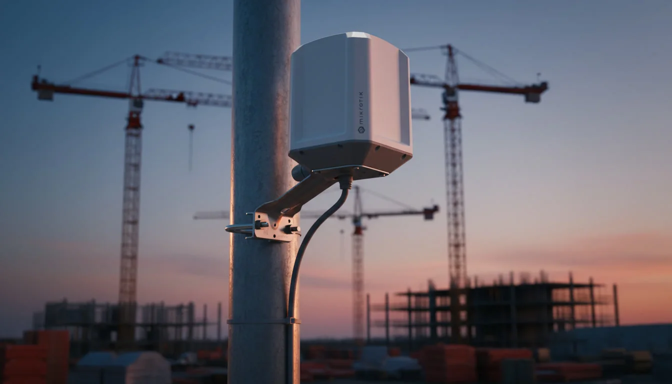 MikroTik LAMP 5G R16 — kameranın fiber olmayan yerde interneti
