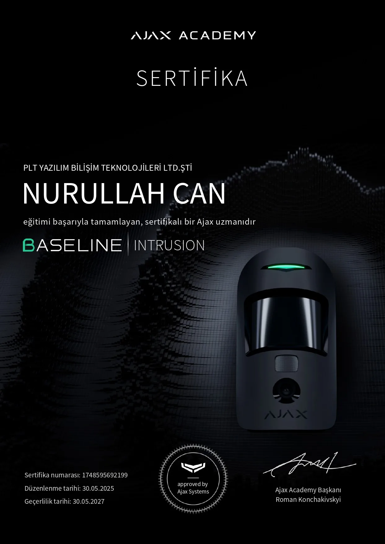 Ajax Baseline sertifikası